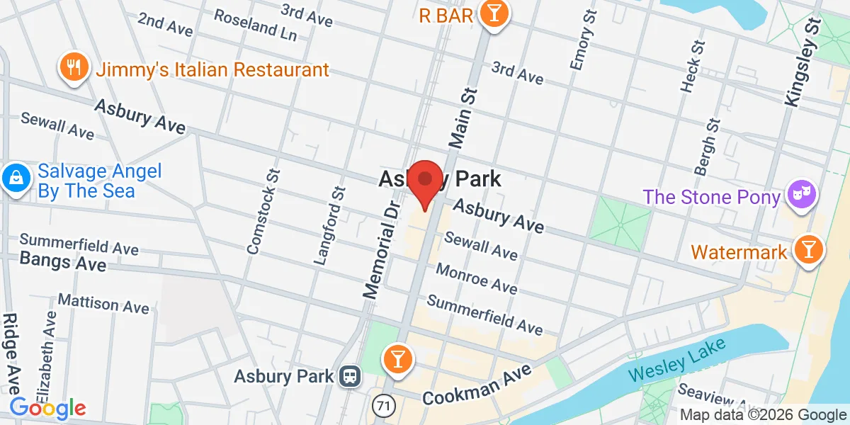 Map to 709 Main St, Asbury Park, NJ